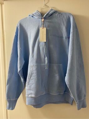 LoveShackFancy Baby Blue Crewneck Pullover Hoodie for Men or woman.